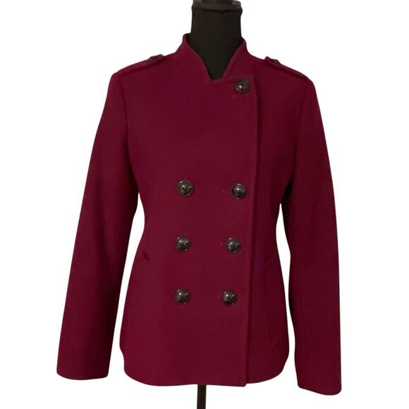 Preston & York Double-Breasted Wool Pea Coat - Picture 1 of 11